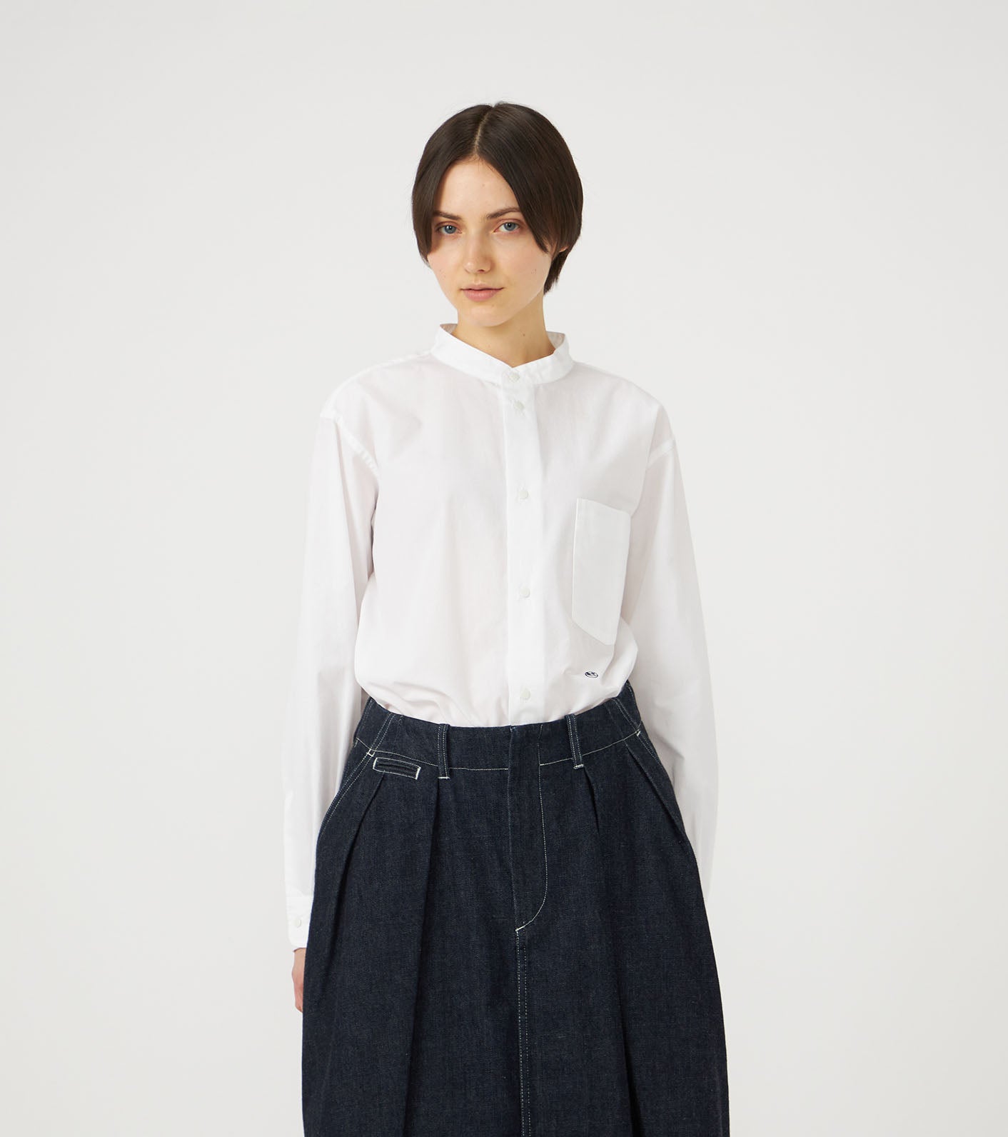 nanamica Band Collar Wind Shirt