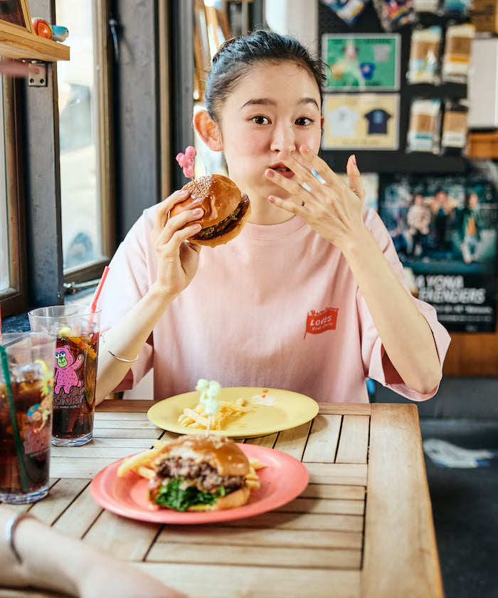 Burger Factory x FREAK'S STORE Burger Factory Special Big Silhouette Back Print Crew Neck T-shirt