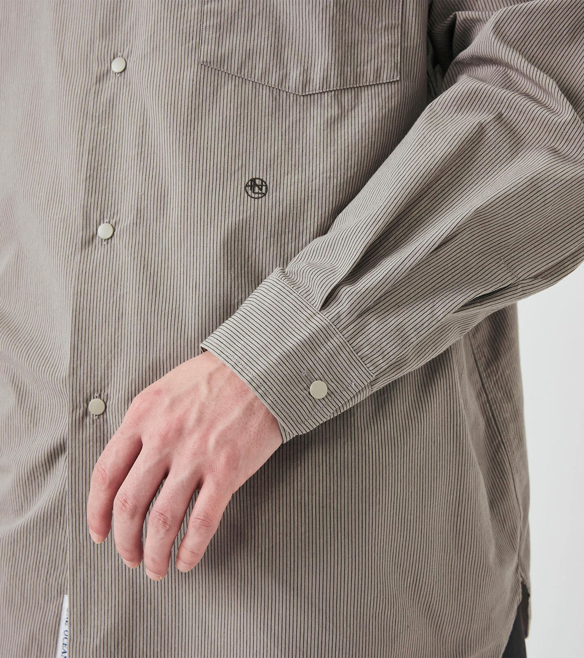 nanamica Regular Collar Striped Wind Shirt