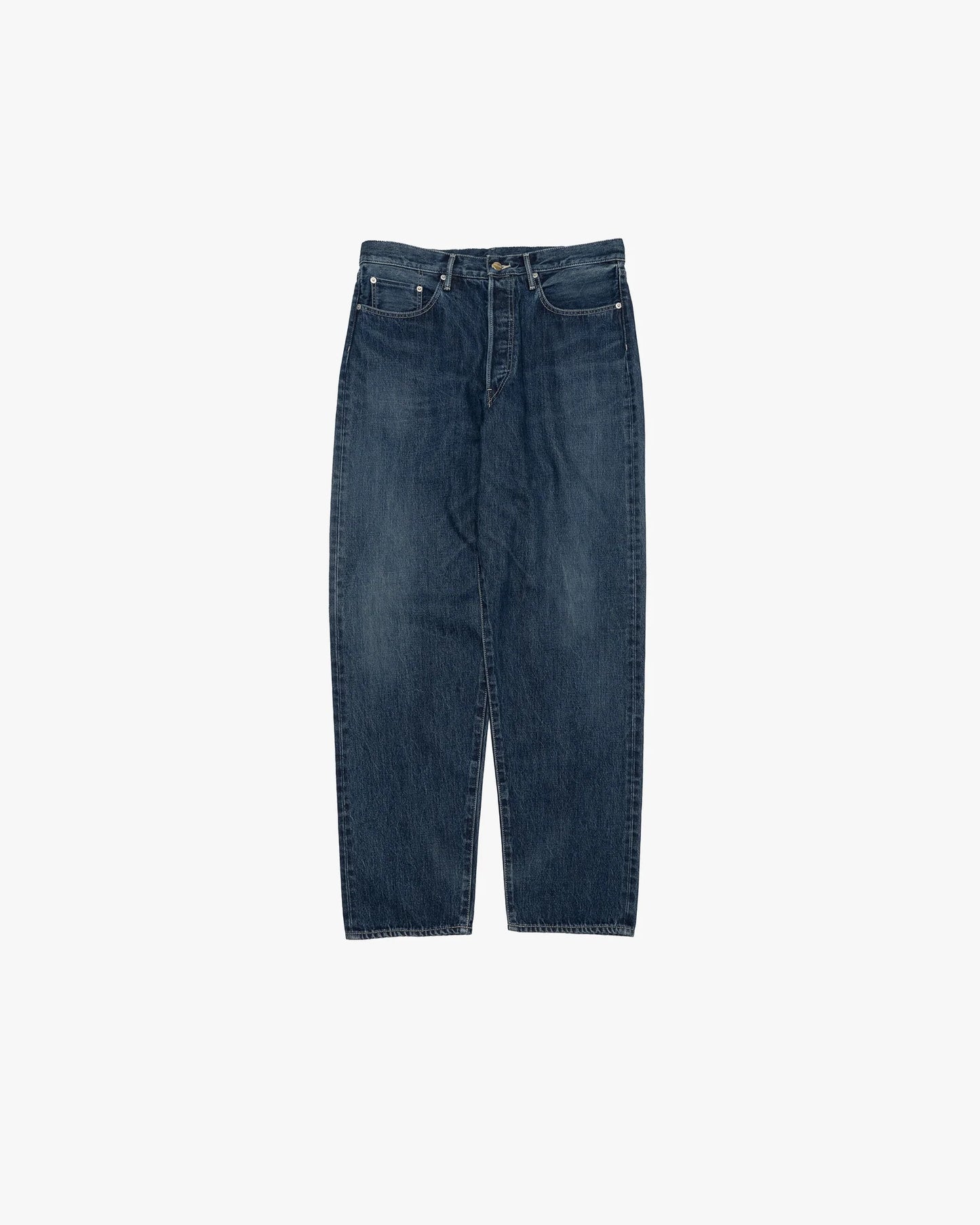 Graphpaper Selvage Denim Five Pocket Tapered Pants - DARK FADE