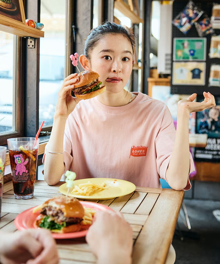 Burger Factory x FREAK'S STORE Burger Factory Special Big Silhouette Back Print Crew Neck T-shirt