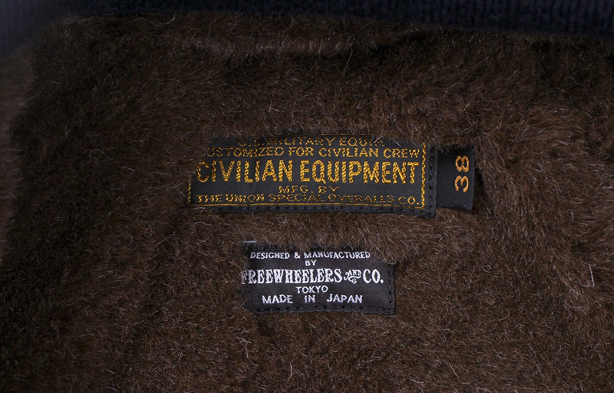 FREEWHEELERS & CO. "KNUCKLE BONES" on "AAF 90thBG 400thBSQ" CIVILIAN DECK JACKET