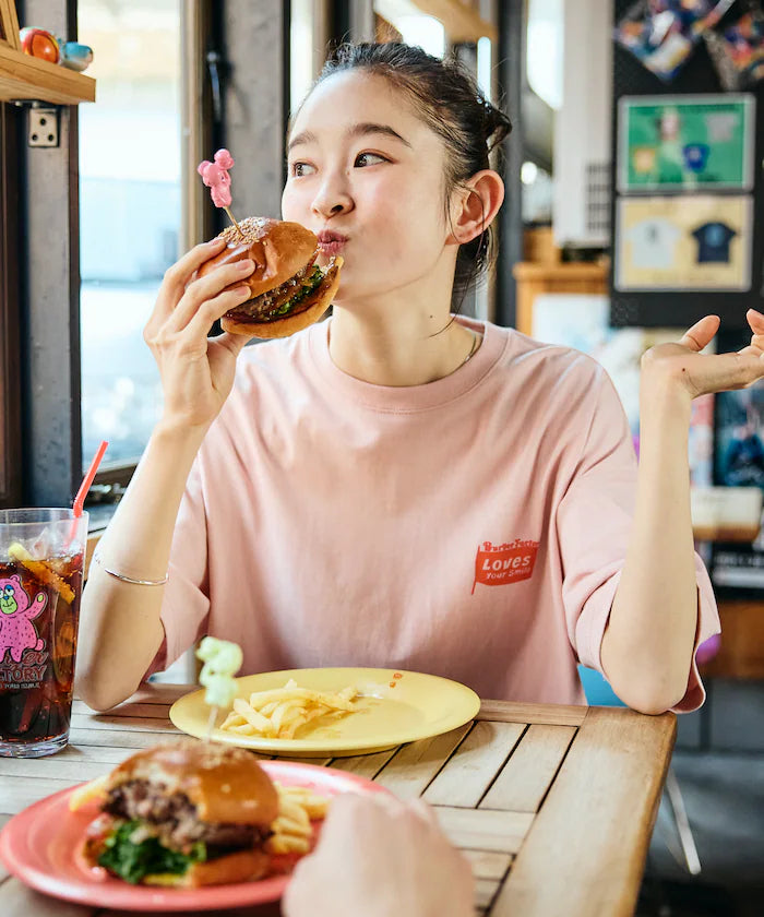 Burger Factory x FREAK'S STORE Burger Factory Special Big Silhouette Back Print Crew Neck T-shirt