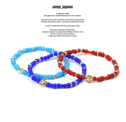 amp japan White Hearts Circle Star Bracelet