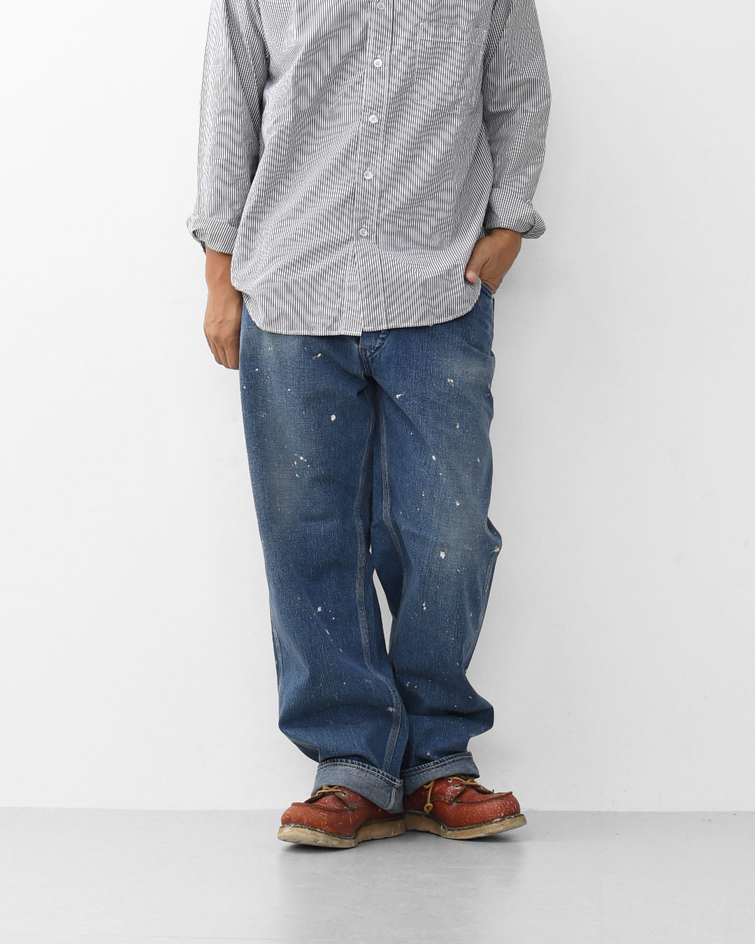 orSlow DENIM PAINTER PANTS Denim Used with Paint – unexpected store