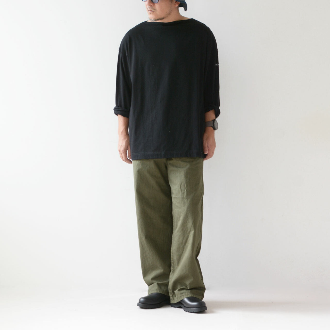 orSlow WIDE FIT FRENCH WORK PANTS Army Green