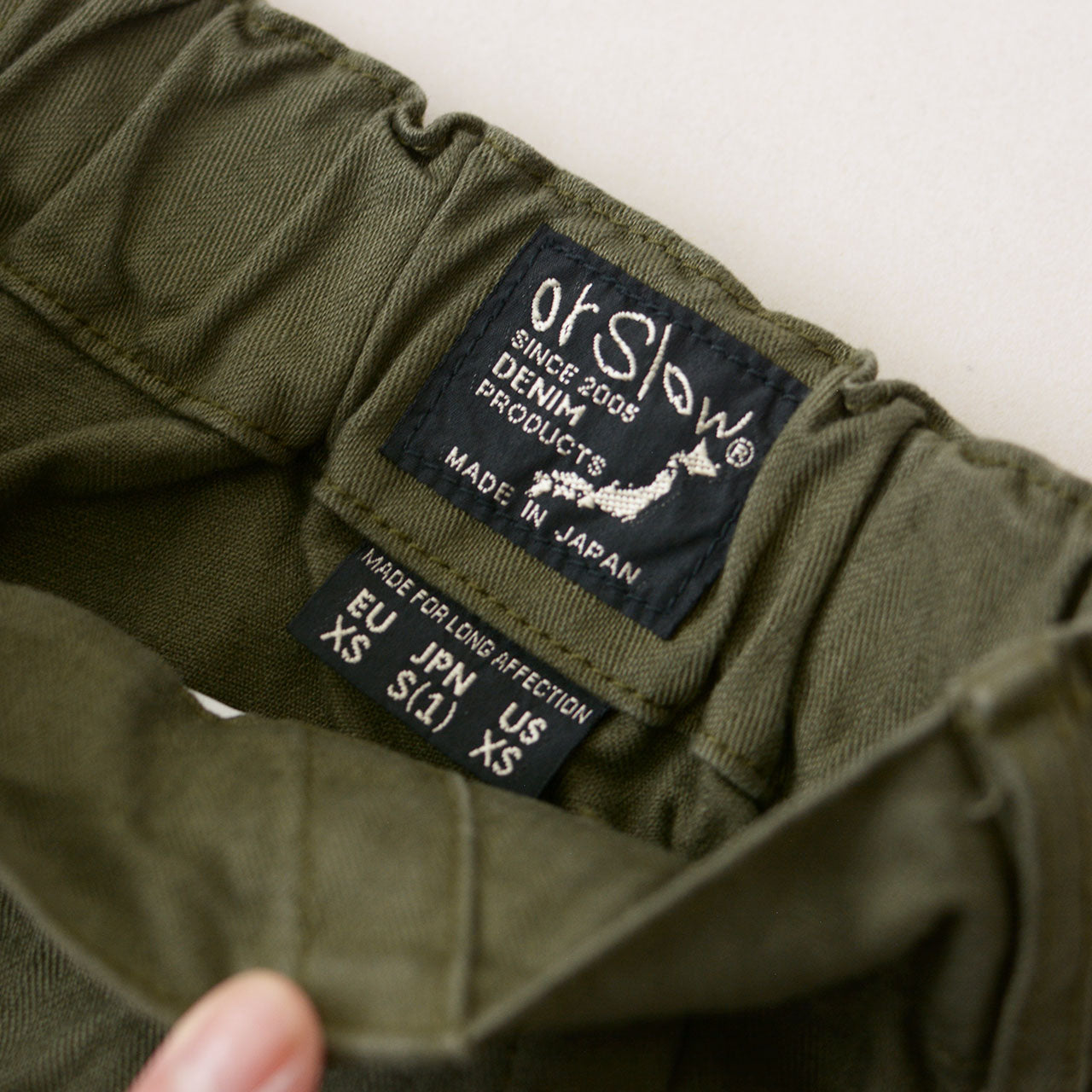 orSlow WIDE FIT FRENCH WORK PANTS Army Green