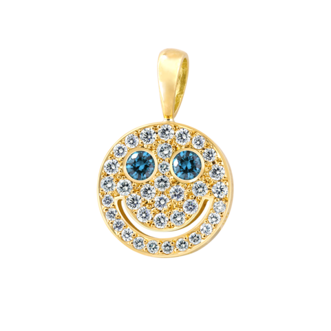 EYEFUNNY Smile S Blue-diamond eyes Pendant – unexpected store