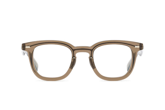 YELLOWS PLUS EYEGLASS FRAME LESTER Amber Brown Silver 534