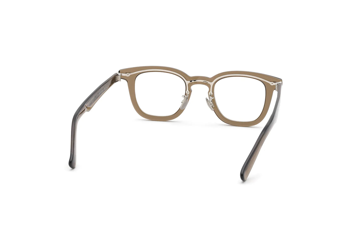 YELLOWS PLUS EYEGLASS FRAME LESTER Amber Brown Silver 534