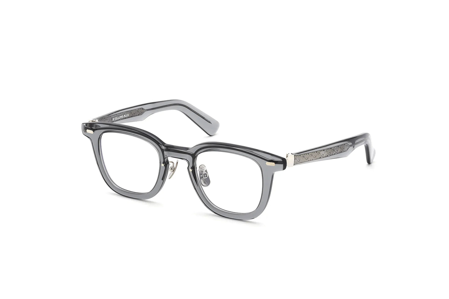 YELLOWS PLUS EYEGLASS FRAME LESTER Blue Gray Silver 538