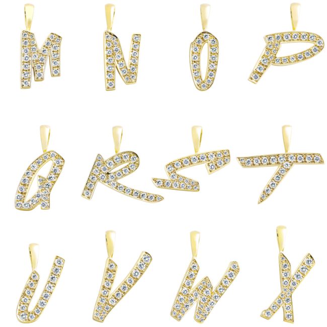EYEFUNNY Futura alphabet /18KYG Pendant