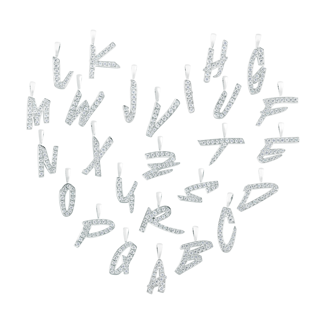 EYEFUNNY Futura alphabet /18KWG Pendant