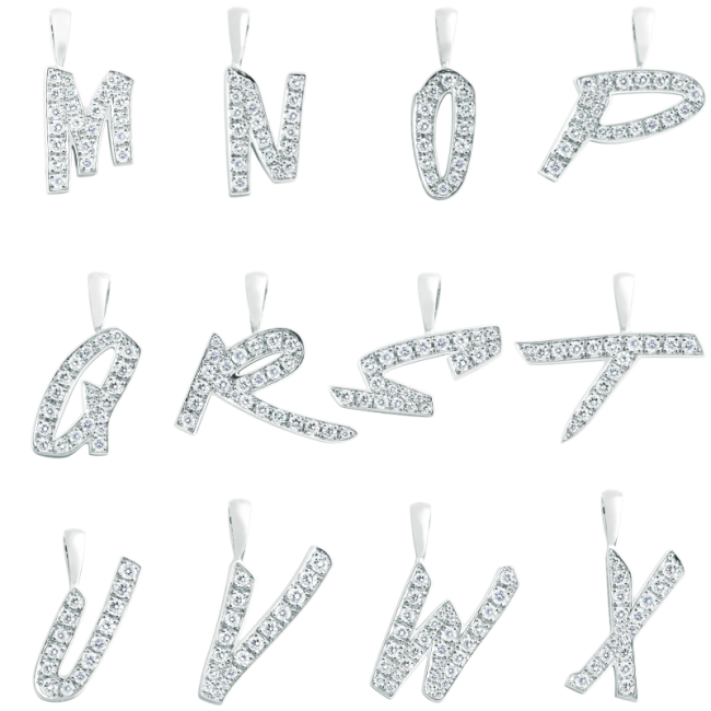 EYEFUNNY Futura alphabet /18KWG Pendant