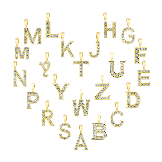 EYEFUNNY Diamond alphabet /18KYG Pendant