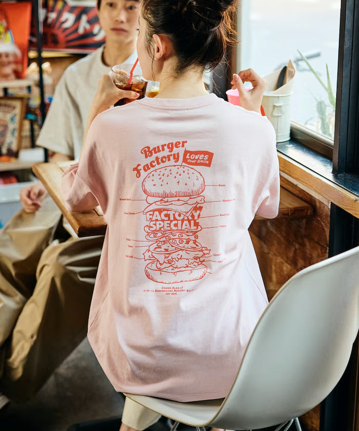 Burger Factory x FREAK'S STORE Burger Factory Special Big Silhouette Back Print Crew Neck T-shirt