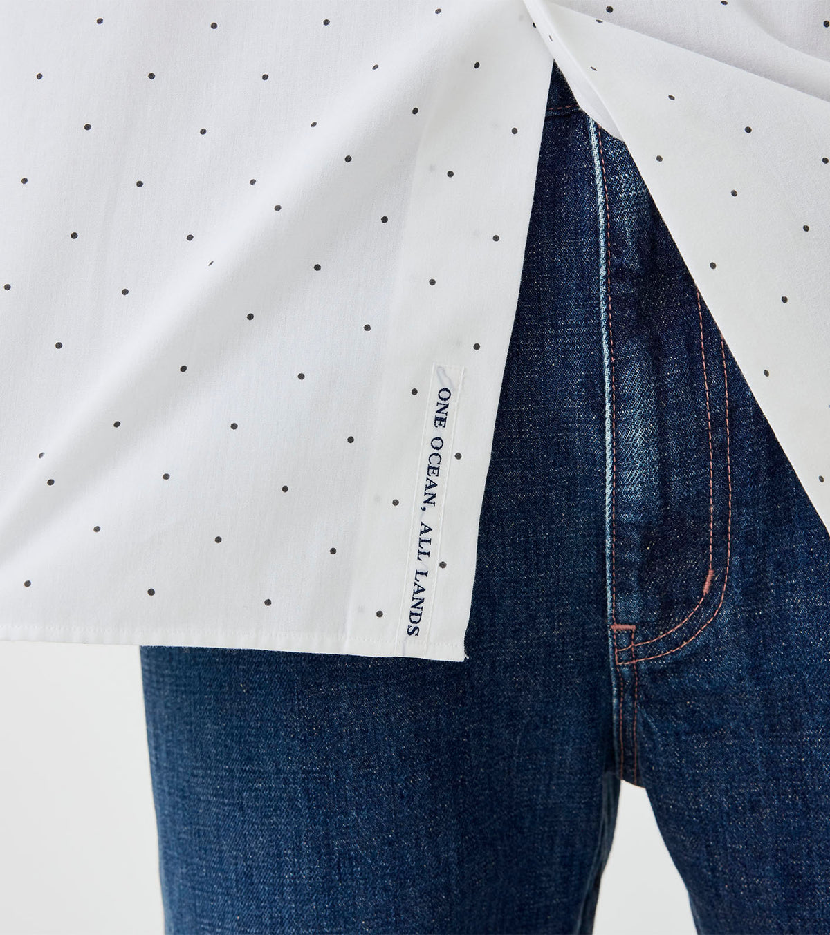 nanamica Regular Collar Dot Wind Shirt