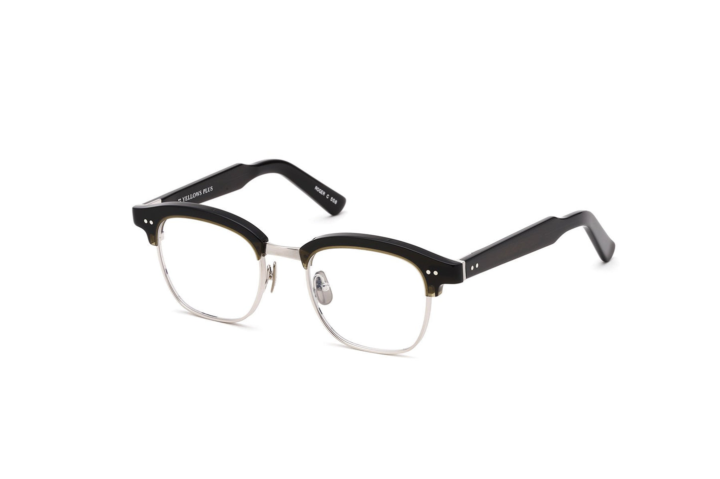 YELLOWS PLUS ROGER EYEGLASS FRAME Olive Silver