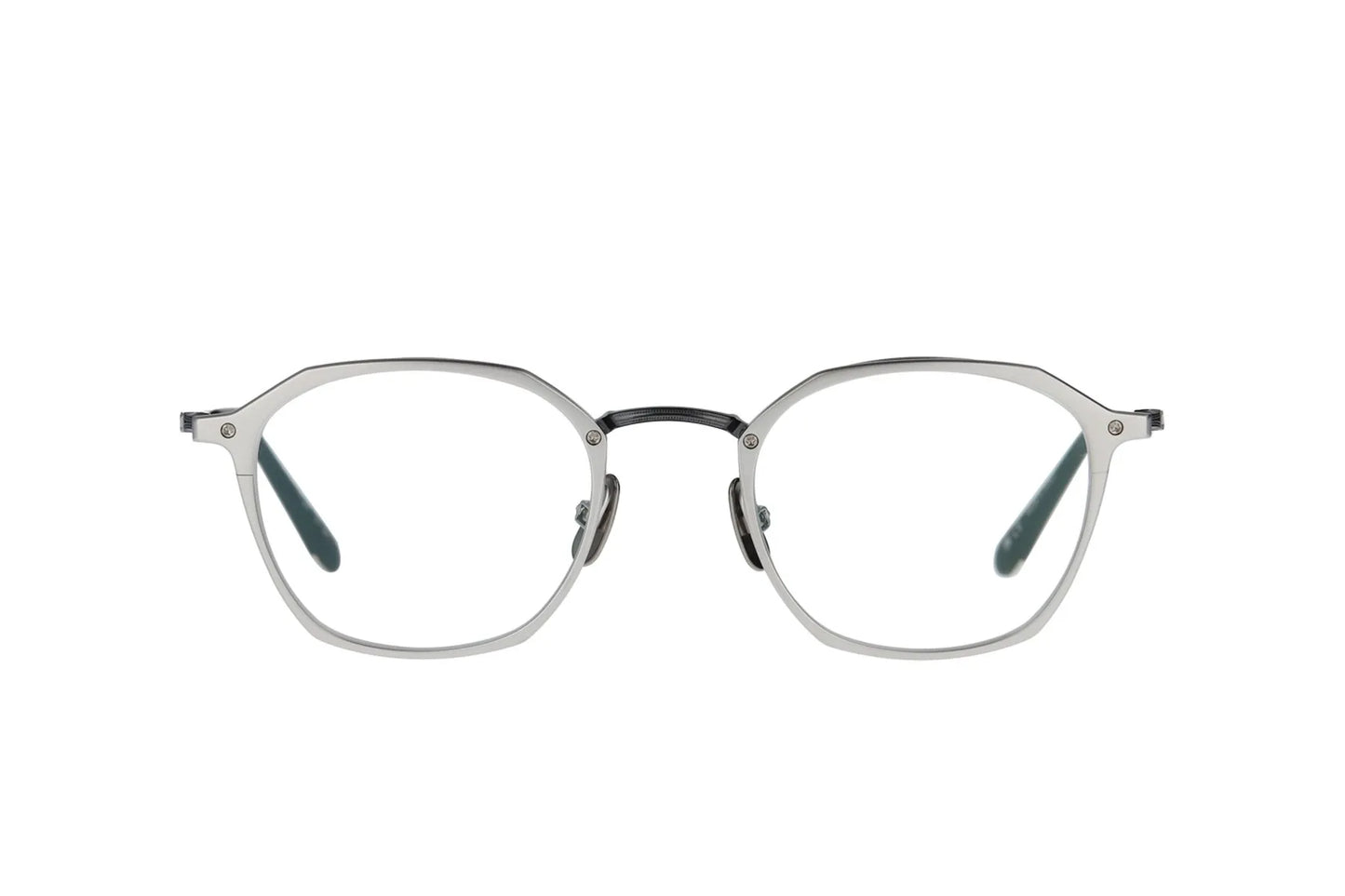 YELLOWS PLUS EYEGLASS FRAME SPENCER TYLER Matte Silver Black 11BK