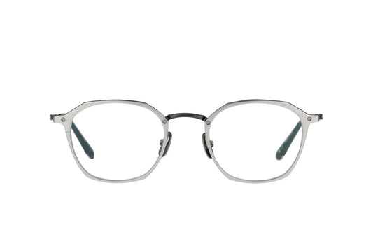 YELLOWS PLUS EYEGLASS FRAME SPENCER TYLER Matte Silver Black 11BK
