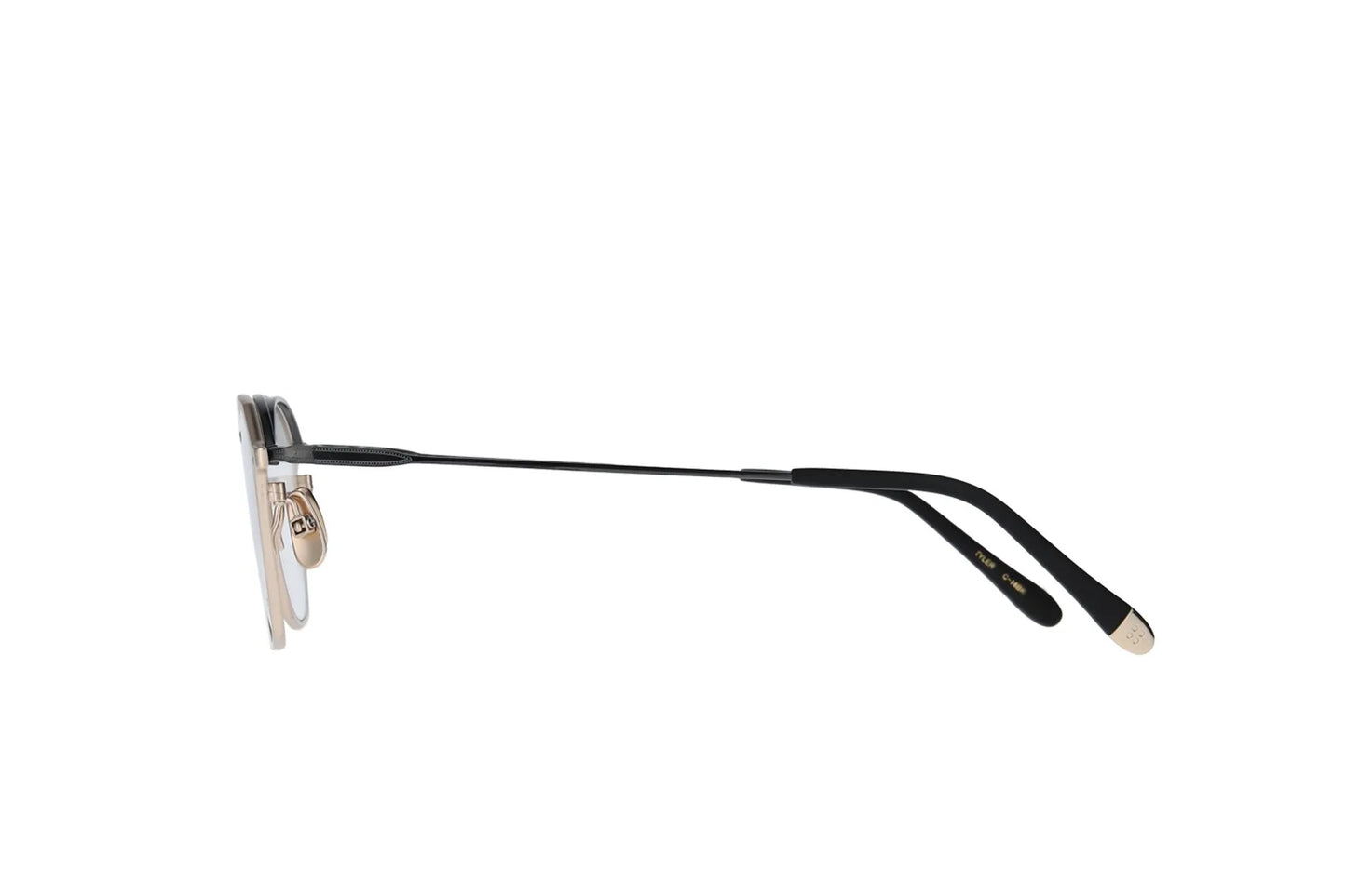 YELLOWS PLUS EYEGLASS FRAME SPENCER TYLER Matte Gold Black 16BK