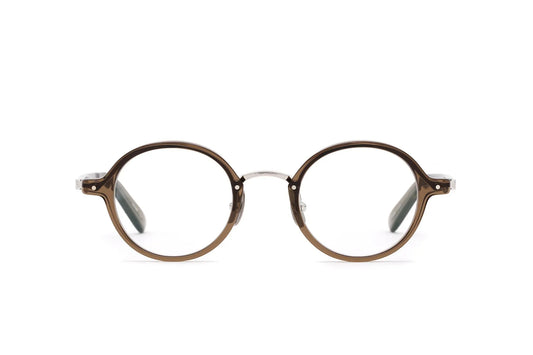 YELLOWS PLUS EYEGLASS FRAME SPENCER Burnt Amber Silver 534