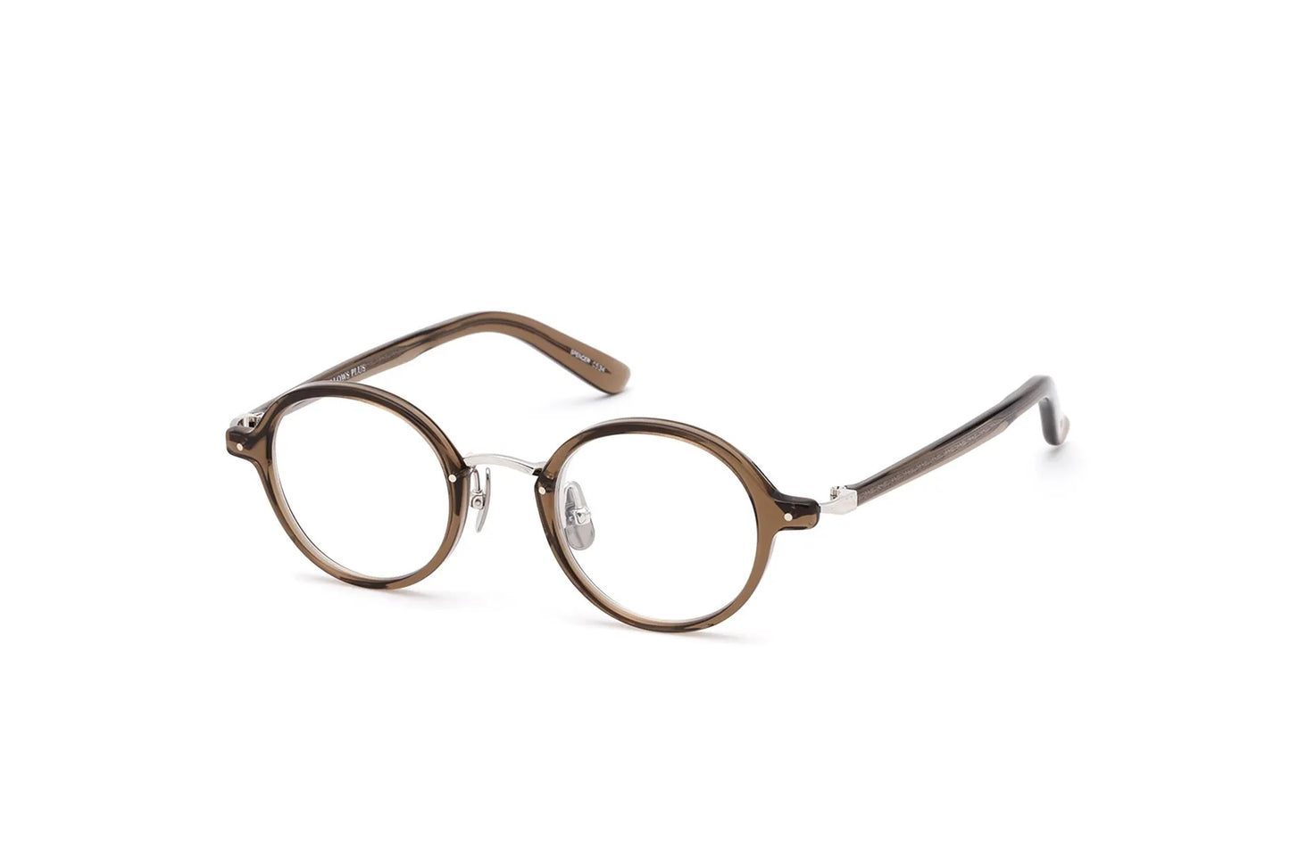 YELLOWS PLUS EYEGLASS FRAME SPENCER Burnt Amber Silver 534