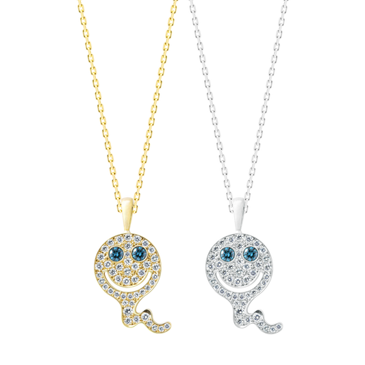 EYEFUNNY Smile ghost S Blue-diamond eyes Pendant