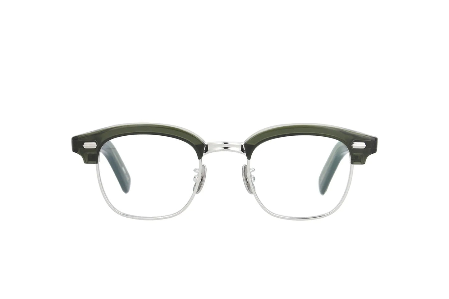 YELLOWS PLUS EYEGLASS FRAME KENRICK Layered Green Silver 540