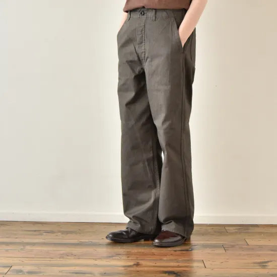 orSlow WIDE FIT FRENCH WORK PANTS Coffee Brown
