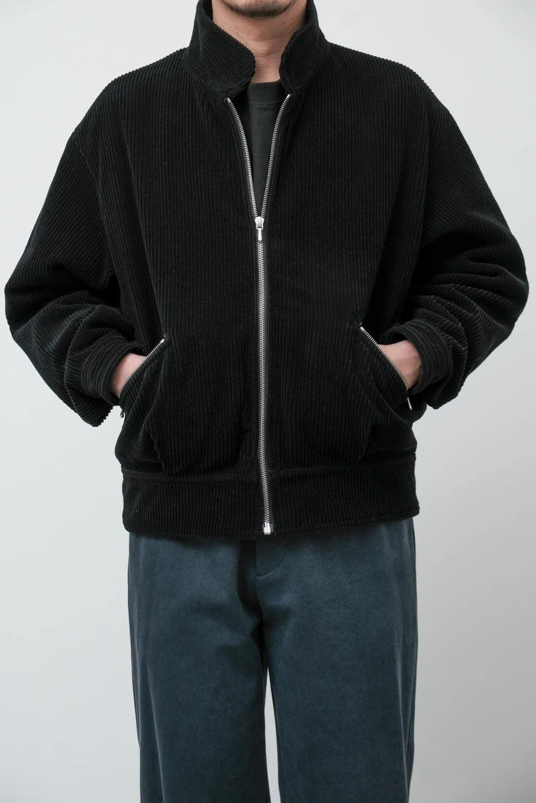 A.PRESSE Wool Corduroy Bomber Jacket