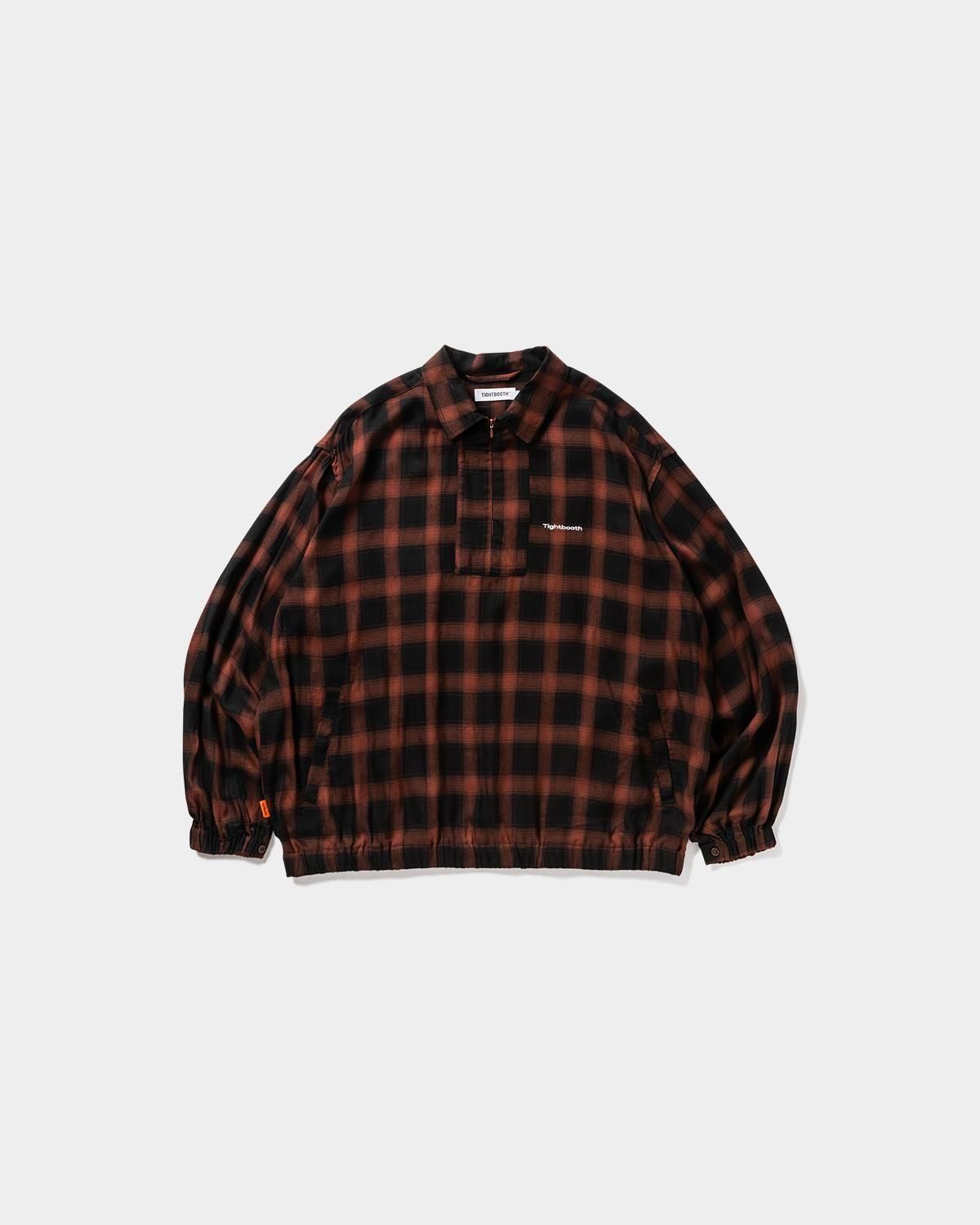 TIGHTBOOTH PLAID HALF ZIP L/S SHIRT