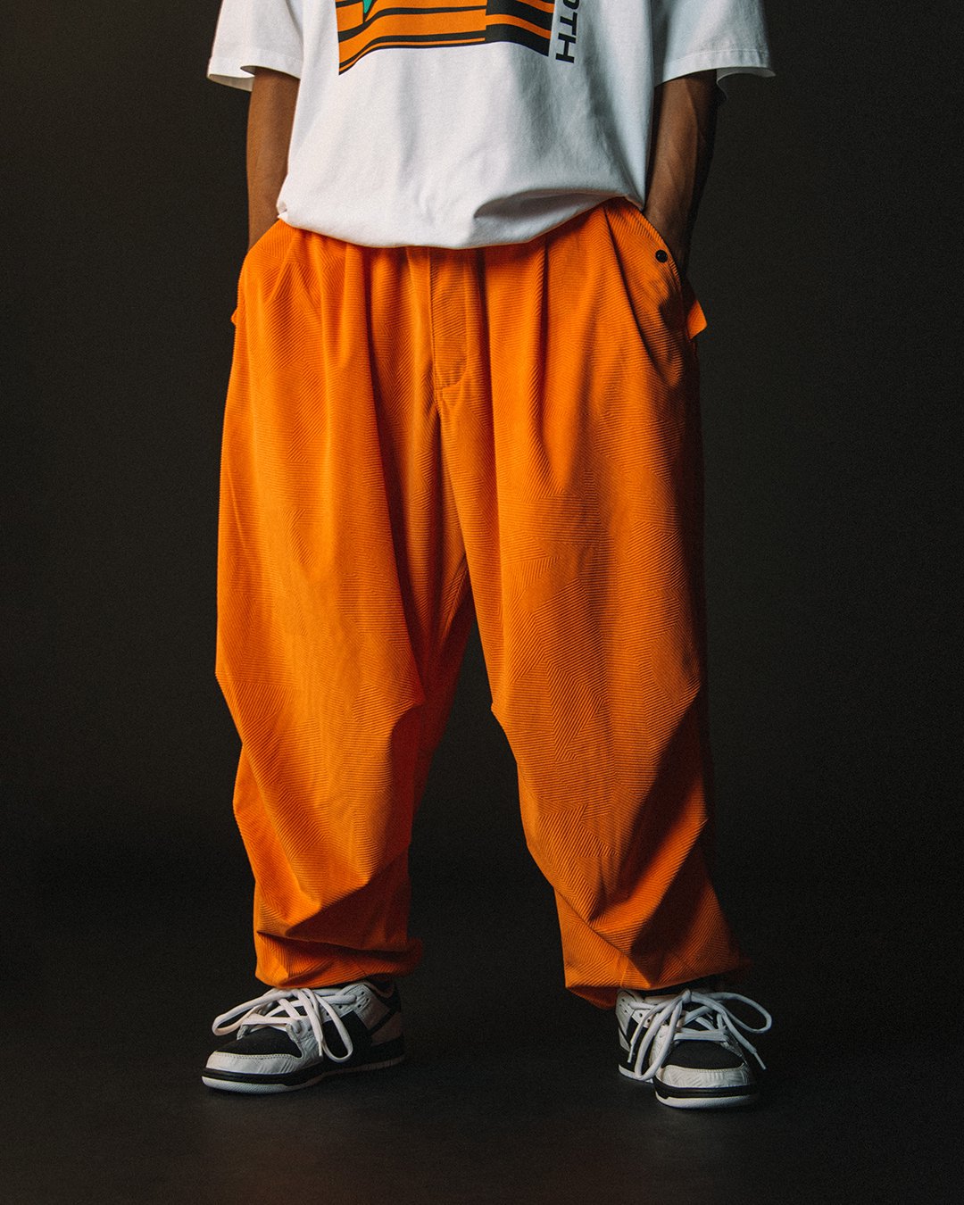 TIGHTBOOTH GEOMETRIC CORD SNOW PANTS