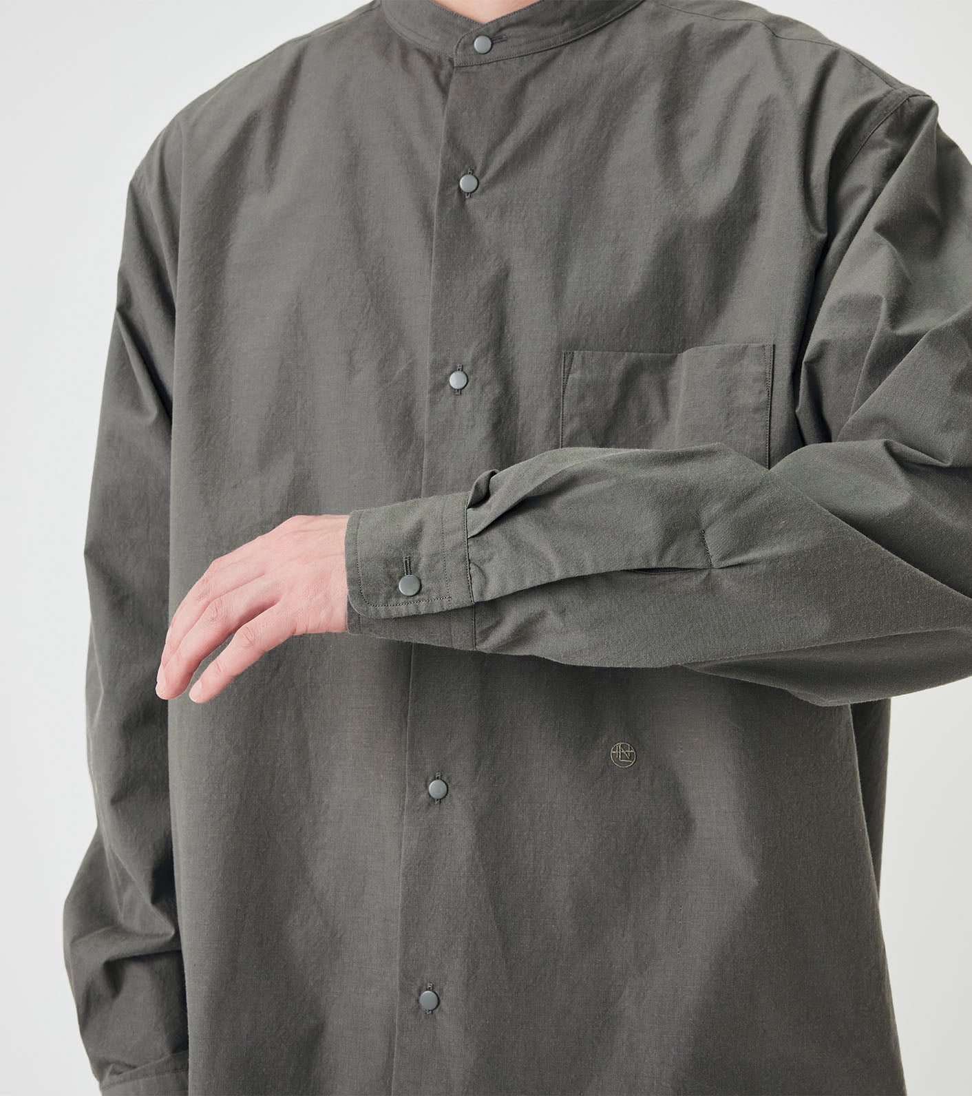nanamica Band Collar Wind Shirt