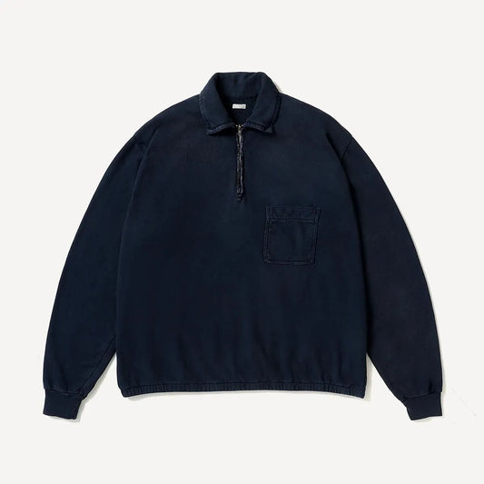 A.PRESSE Vintage Light Weight Half Zip Sweatshirt
