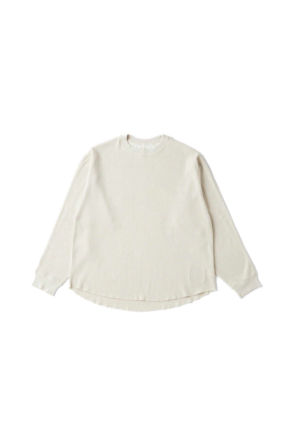 OLD JOE & CO. CREW-NECK SILK NEP RIBED TOPS