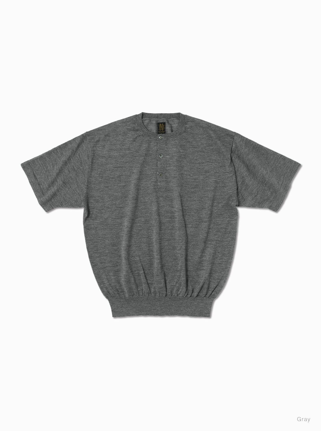 BATONER CHOMA HENLEY NECK SHORT SLEEVE