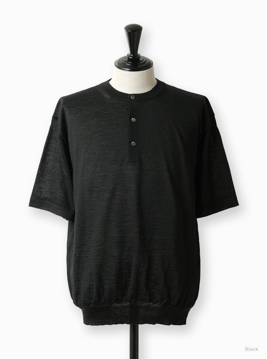 BATONER CHOMA HENLEY NECK SHORT SLEEVE