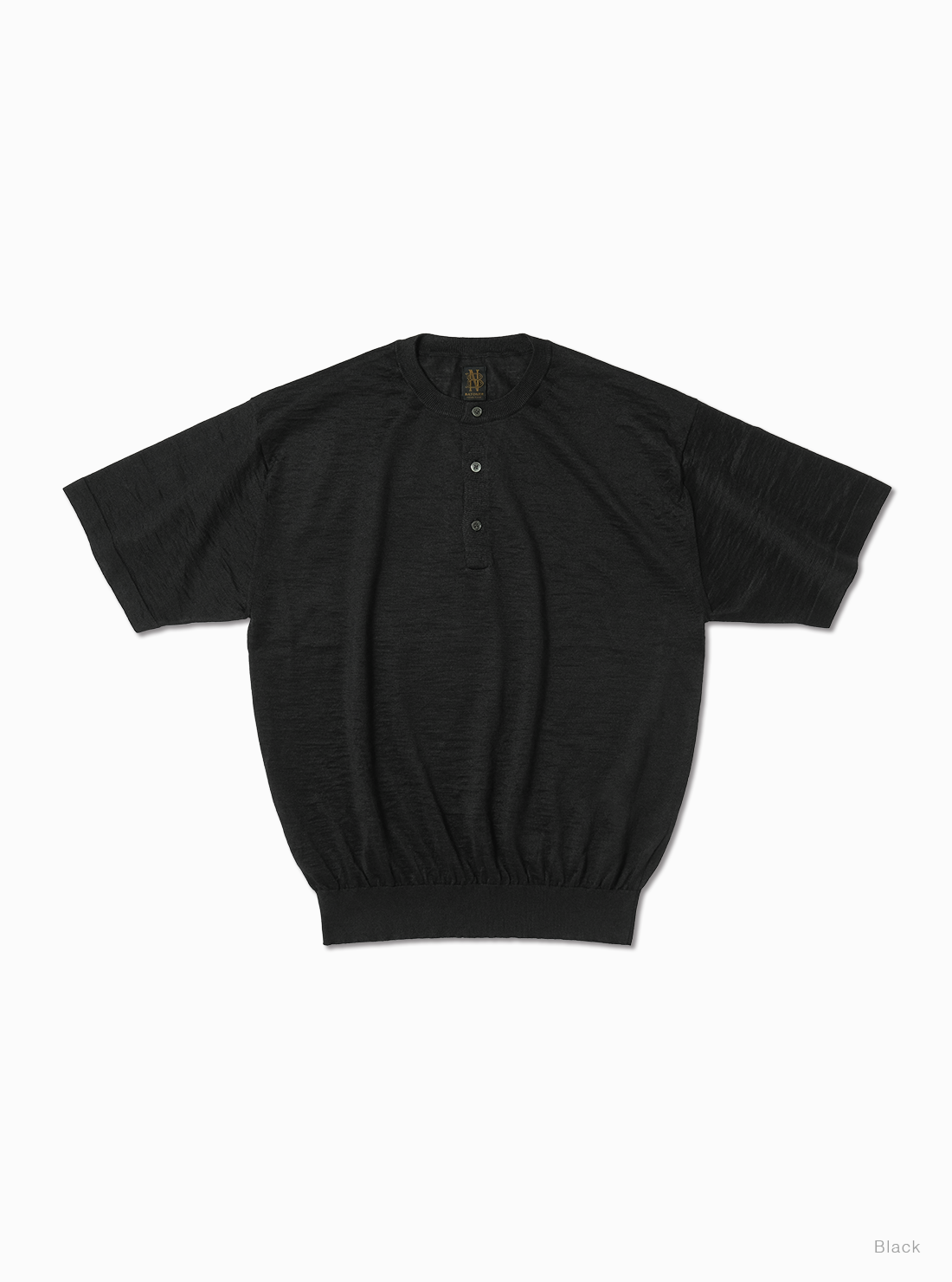 BATONER CHOMA HENLEY NECK SHORT SLEEVE