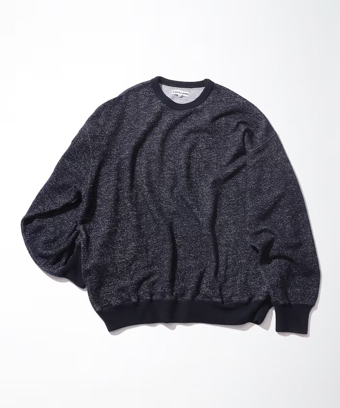 CAHLUMN Merino Wool＋Cotton Loop Back heather Sweatshirt