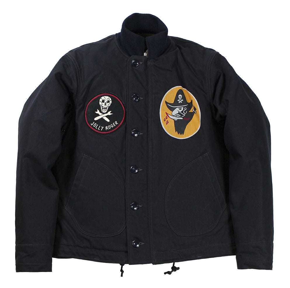 FREEWHEELERS & CO. "KNUCKLE BONES" on "AAF 90thBG 400thBSQ" CIVILIAN DECK JACKET