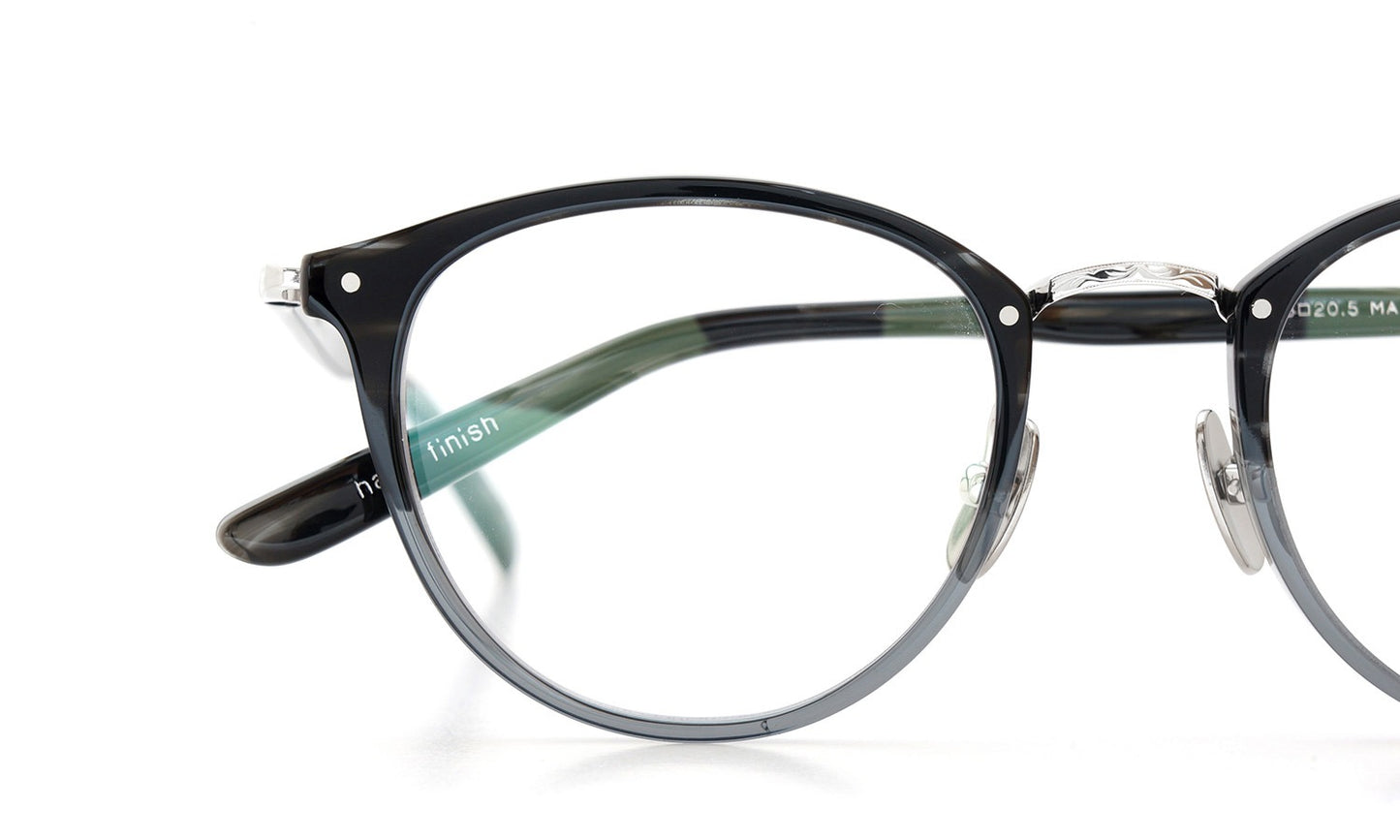 YELLOWS PLUS NICKY EYEGLASS FRAME Grey Sasa・Grey Half / Silver