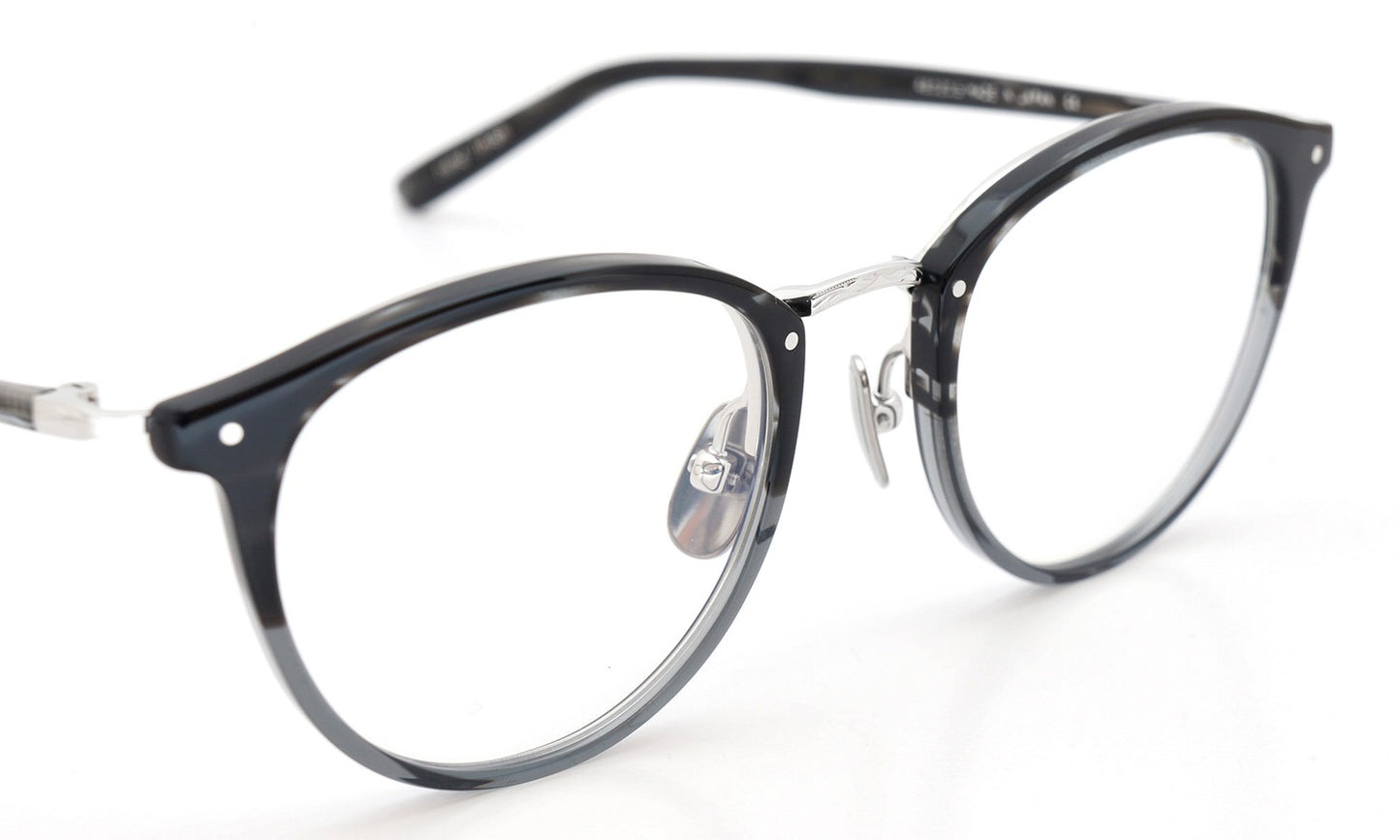 YELLOWS PLUS NICKY EYEGLASS FRAME Grey Sasa・Grey Half / Silver