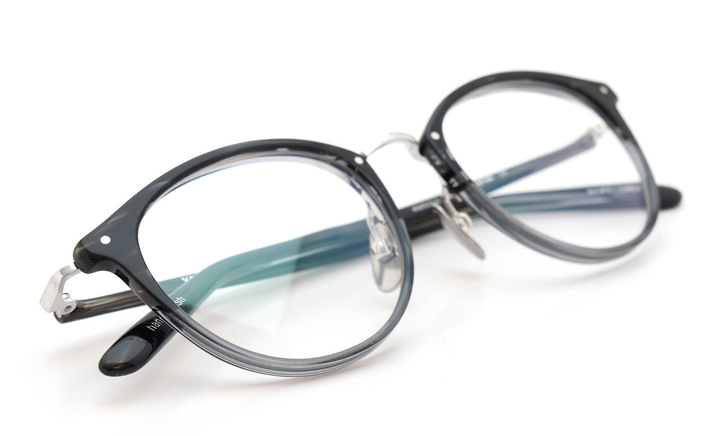 YELLOWS PLUS NICKY EYEGLASS FRAME Grey Sasa・Grey Half / Silver