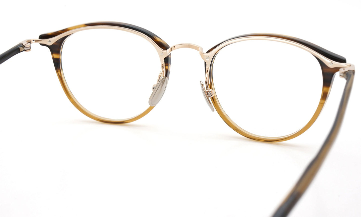 YELLOWS PLUS NICKY EYEGLASS FRAME Brown Sasa・Brown Half / Gold