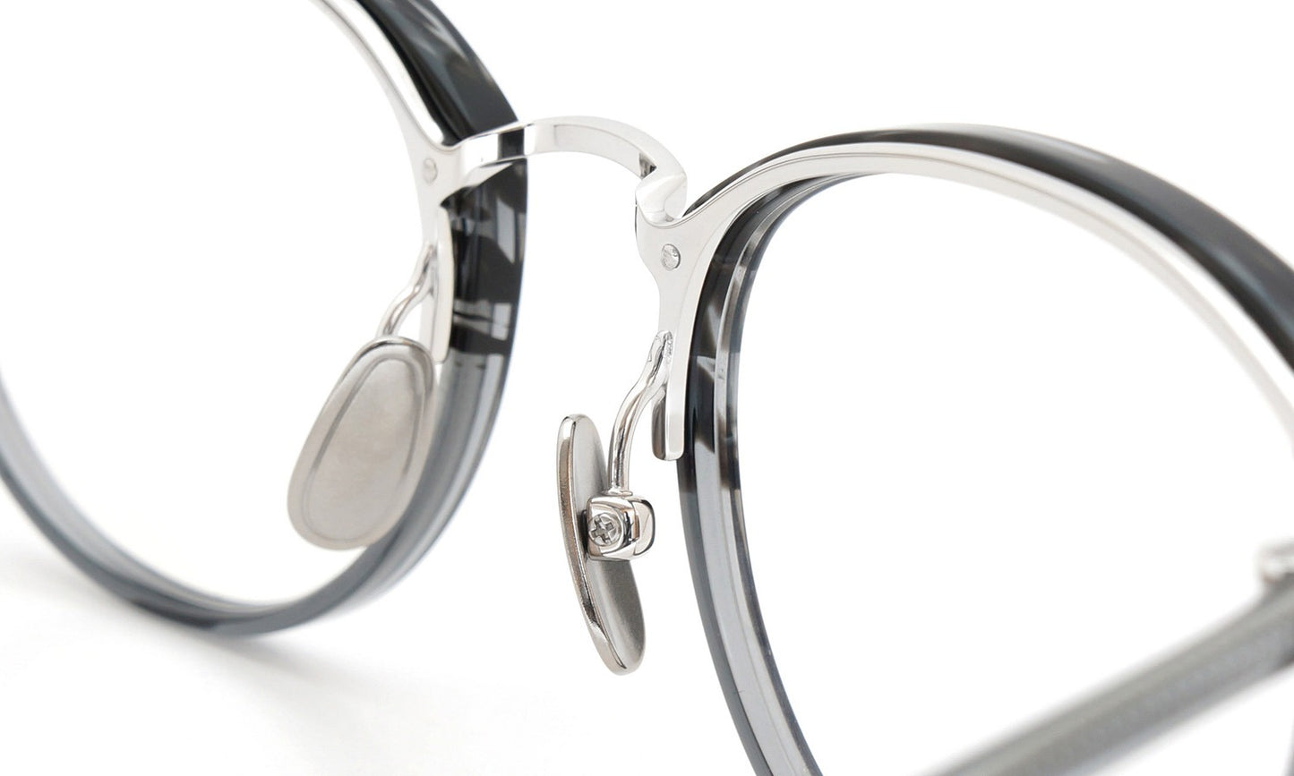 YELLOWS PLUS NICKY EYEGLASS FRAME Grey Sasa・Grey Half / Silver