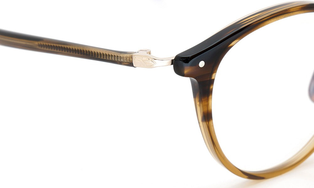 YELLOWS PLUS NICKY EYEGLASS FRAME Brown Sasa・Brown Half / Gold