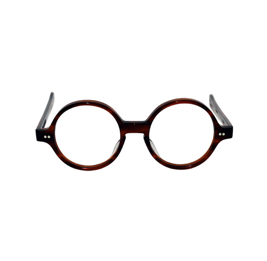 JULIUS TART OPTICAL T-ROUND Eyeglass Frame Amber