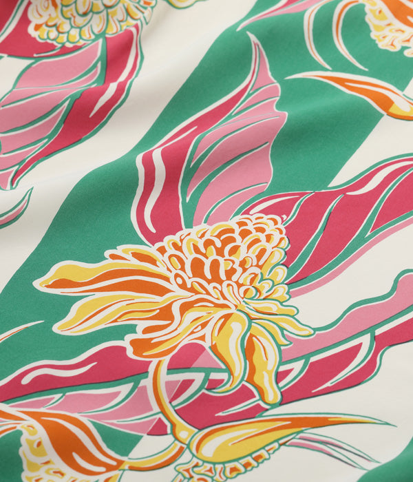 SUN SURF RAYON HAWAIIAN SHIRT “TORCH GINGER”