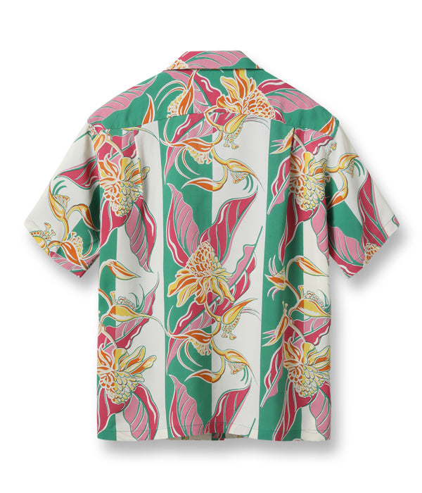 SUN SURF RAYON HAWAIIAN SHIRT “TORCH GINGER”